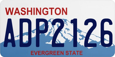 WA license plate ADP2126