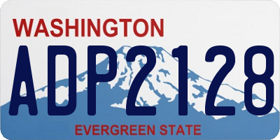 WA license plate ADP2128