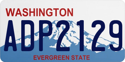 WA license plate ADP2129