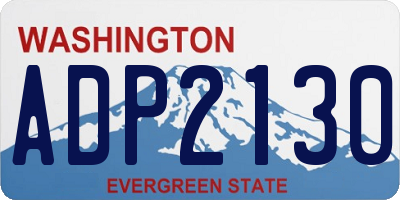 WA license plate ADP2130