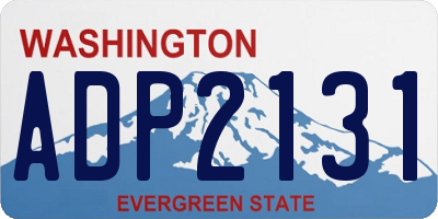 WA license plate ADP2131
