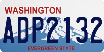 WA license plate ADP2132