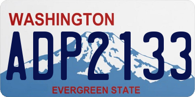 WA license plate ADP2133
