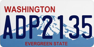 WA license plate ADP2135
