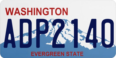 WA license plate ADP2140