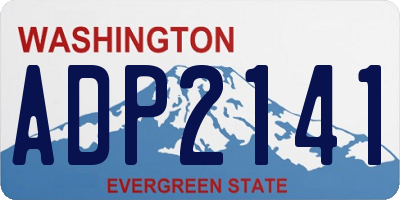 WA license plate ADP2141