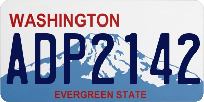 WA license plate ADP2142