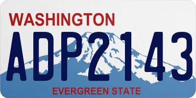 WA license plate ADP2143
