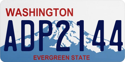 WA license plate ADP2144