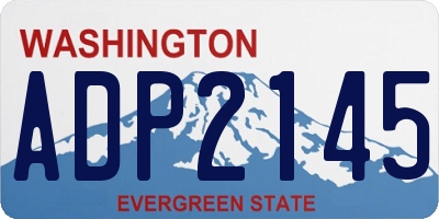 WA license plate ADP2145