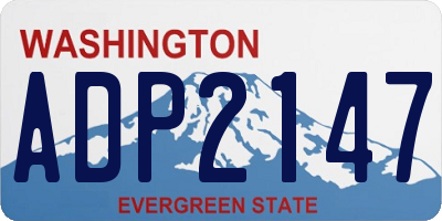 WA license plate ADP2147