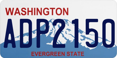 WA license plate ADP2150