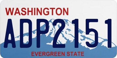 WA license plate ADP2151