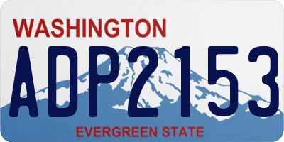 WA license plate ADP2153