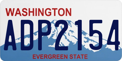 WA license plate ADP2154