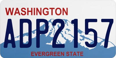 WA license plate ADP2157