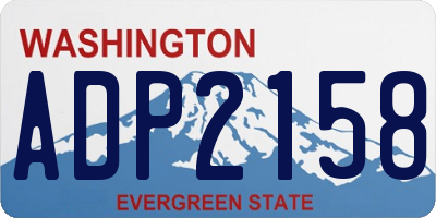 WA license plate ADP2158