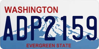 WA license plate ADP2159