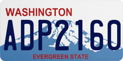 WA license plate ADP2160