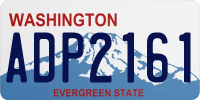 WA license plate ADP2161