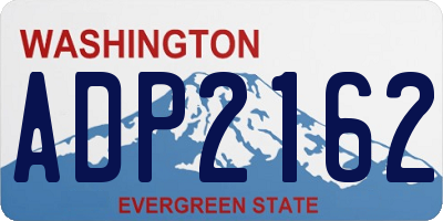 WA license plate ADP2162
