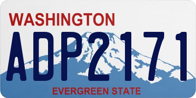 WA license plate ADP2171