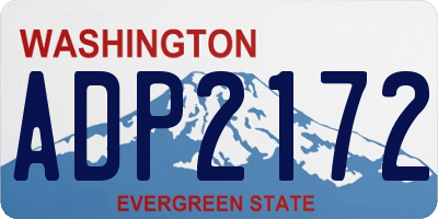 WA license plate ADP2172
