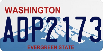 WA license plate ADP2173
