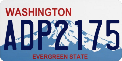 WA license plate ADP2175