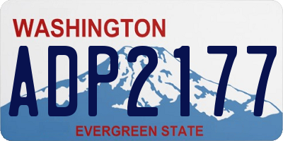 WA license plate ADP2177