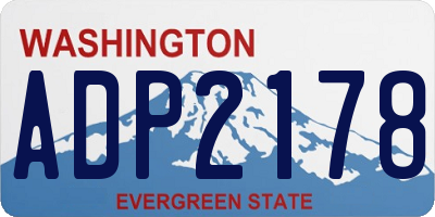 WA license plate ADP2178