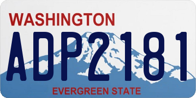 WA license plate ADP2181
