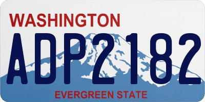 WA license plate ADP2182