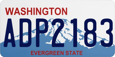 WA license plate ADP2183