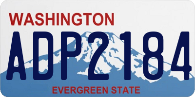 WA license plate ADP2184