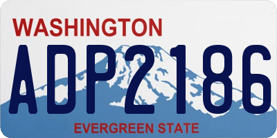 WA license plate ADP2186
