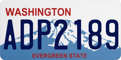 WA license plate ADP2189