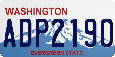 WA license plate ADP2190