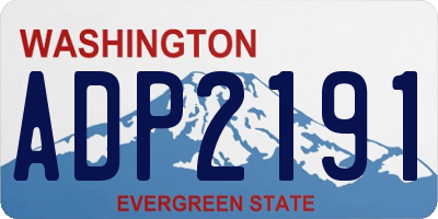 WA license plate ADP2191