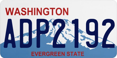 WA license plate ADP2192