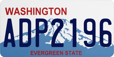 WA license plate ADP2196