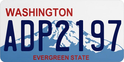 WA license plate ADP2197