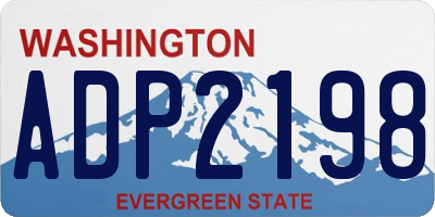 WA license plate ADP2198