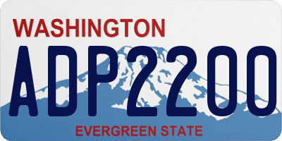 WA license plate ADP2200