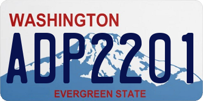 WA license plate ADP2201