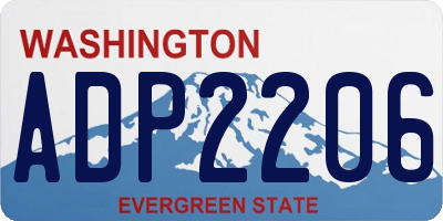 WA license plate ADP2206