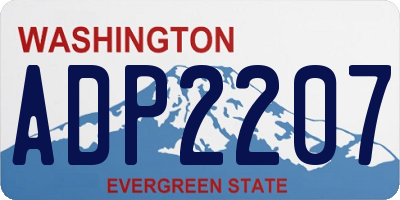 WA license plate ADP2207