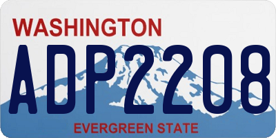 WA license plate ADP2208