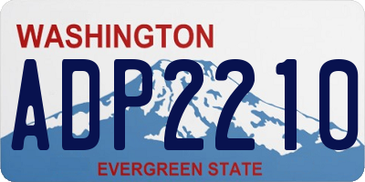 WA license plate ADP2210