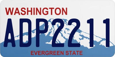 WA license plate ADP2211